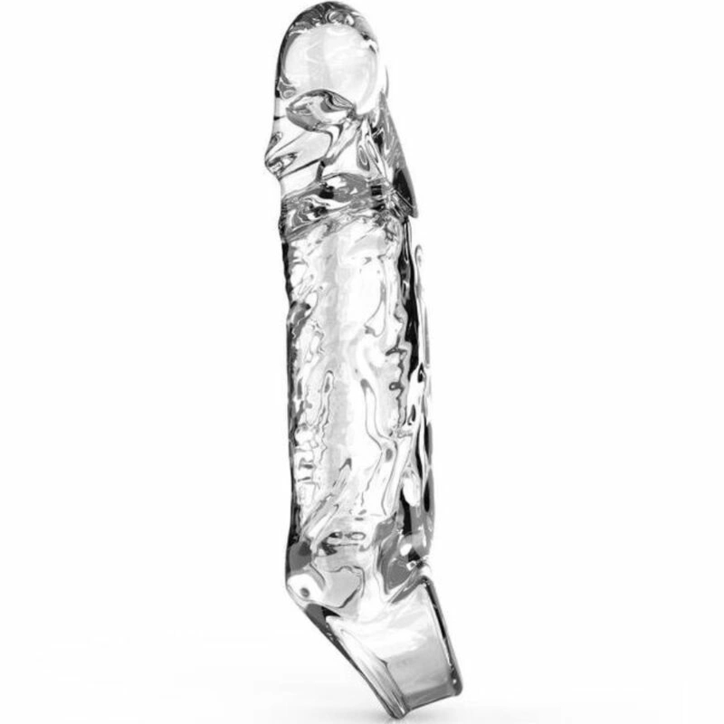 Get Real Przedłużacz Średni Transparentny – elastyczny rękaw intymny TPE, 15 cm