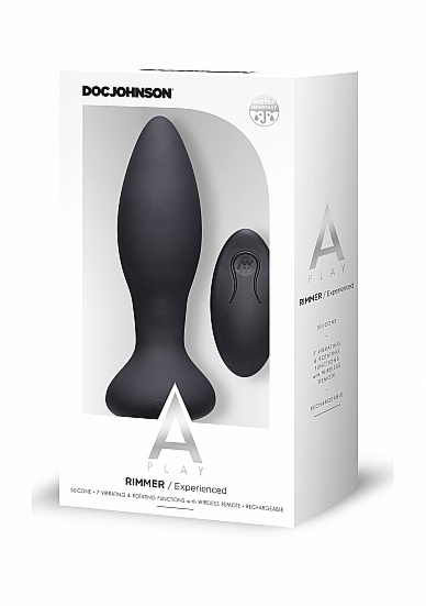 WIBRATOR ANALNY Z PILOTEM- CZARNY 0300-11-BX - Rimmer - Experienced - Rechargeable Anal Plug - Black