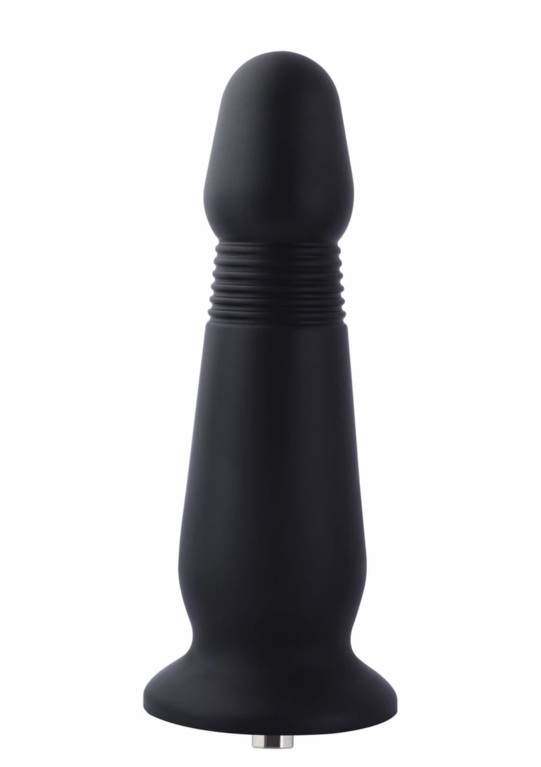 Hismith KlicLok Dildo 25 cm silikonowy, czarny, system KlicLok, przyssawka, gruba główka