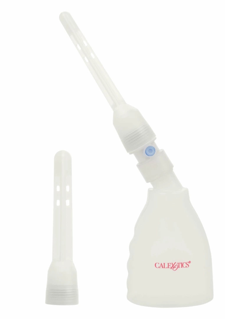 CalExotics One-Way Ultimate Douche system higieniczny 162 ml, zawór jednokierunkowy, 2 końcówki