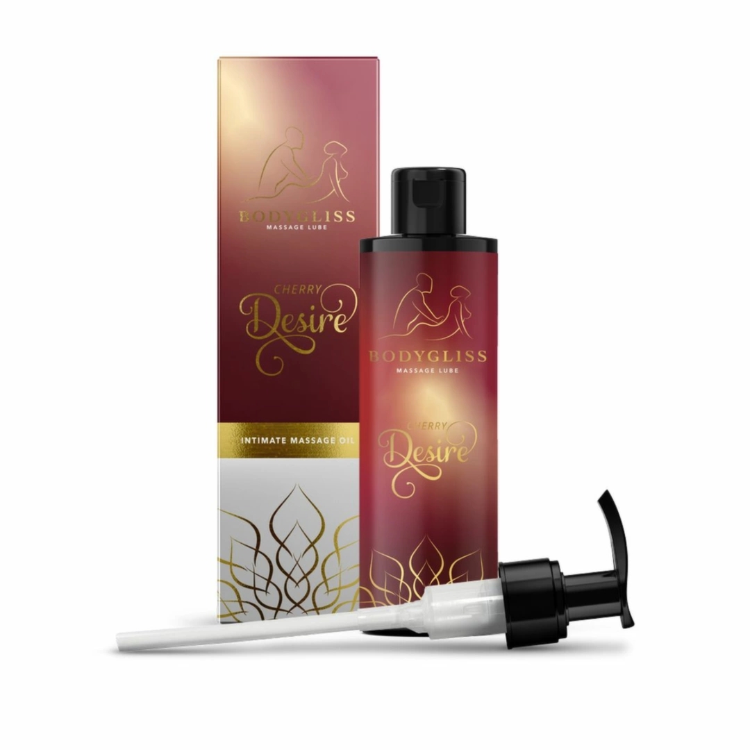 BodyGliss Cherry Desire olejek do masażu i środek nawilżający 150 ml, zapach wiśniowy, z witaminą E
