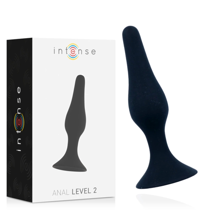 Intense Anal Level 2 Czarny – Klasyczny model silikonowy, stożkowy, 11,5 cm