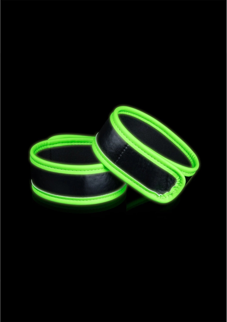 Ouch! Opaska na biceps Glow-in-the-Dark – regulowana, fluorescencyjna, zielona, uniwersalny rozmiar