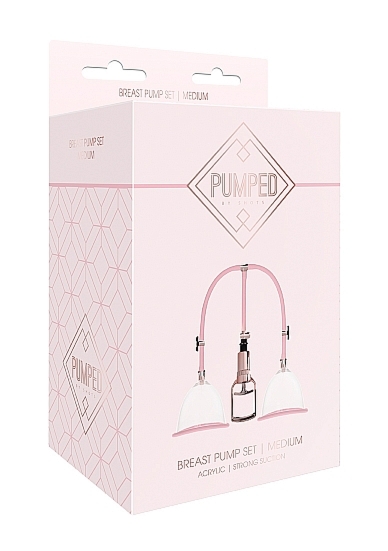 POMPKA do sutków i łechtaczki ZESTAW rozmiar M - Breast Pump Set Medium - Rose Gold