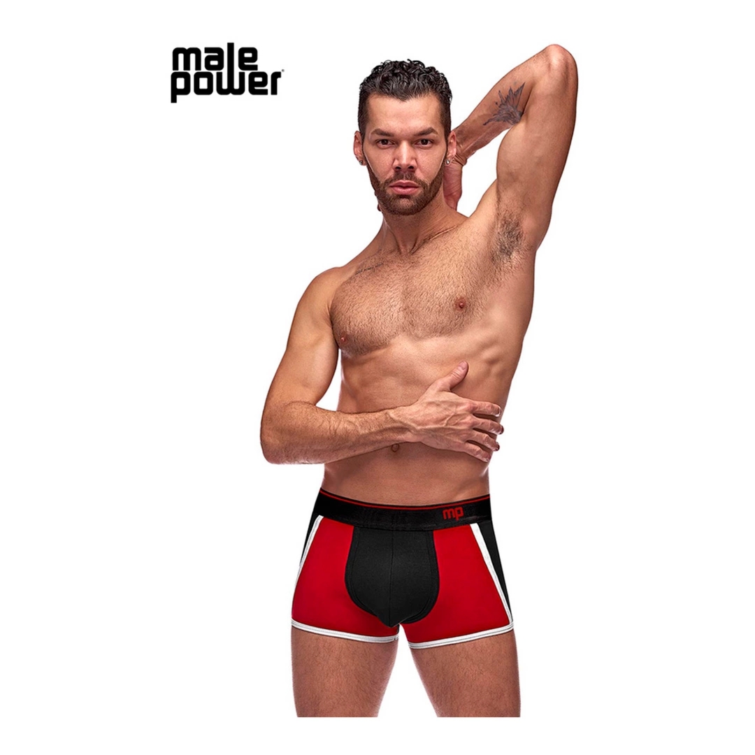 Male Power Szorty Retro XL czarne, bawełna z dodatkiem spandexu, styl retro