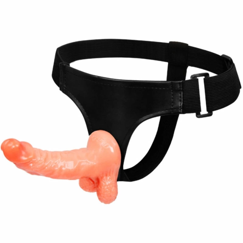 Baile Harness System z Anatomiczną Nakładką 15,5cm, Regulowane Figi, Winyl, Naturalny