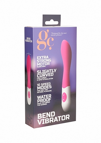 Wibrator do punktu G Silikonowy - Bend Vibrator - Pink