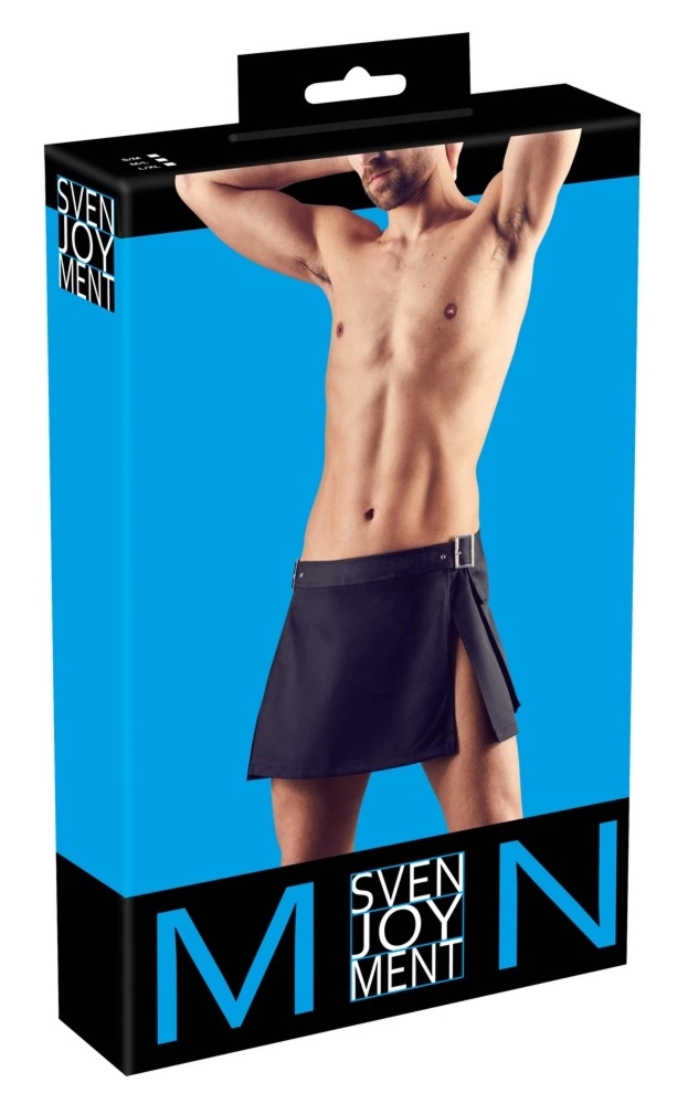 Svenjoyment Gladiator Spodenico-Spodnica Męska Czarna S/M z kieszeniami i klamrami