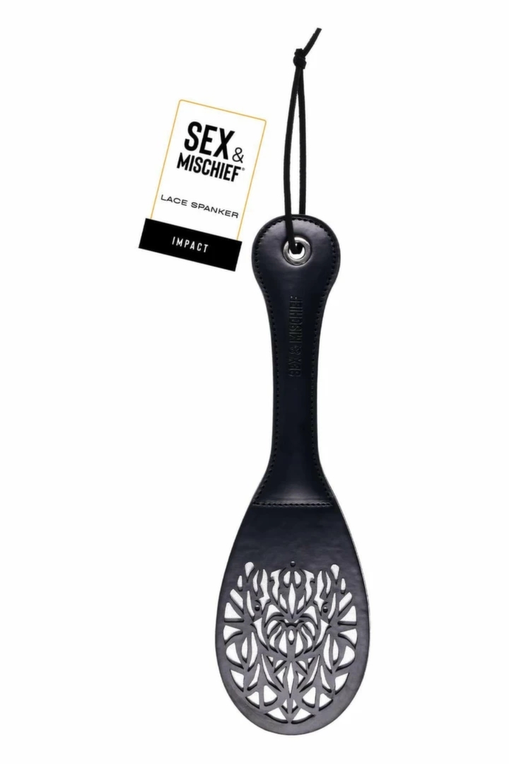 SPORTSHEETS SEX AND MISCHIEF Lace Spanker elegancka packa 33 cm, koronkowy wzór