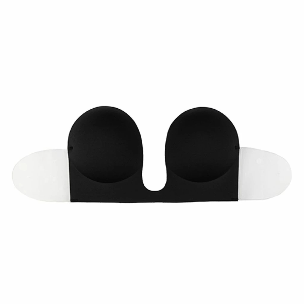 Bye Bra Seamless U-Style Bra D Czarny – samoprzylepny biustonosz push-up, odpinane skrzydełka