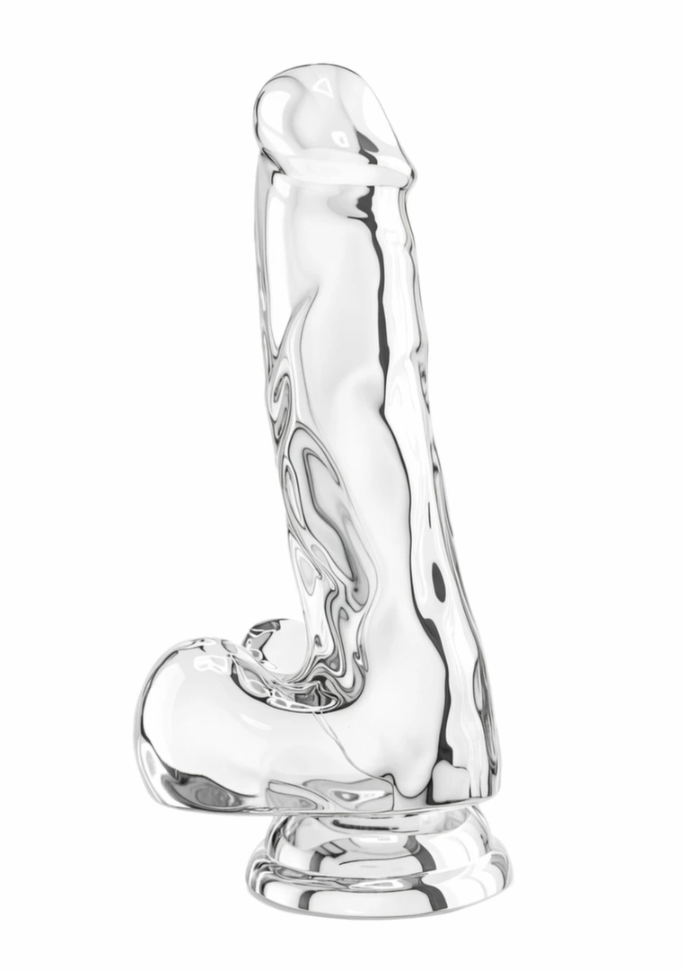 TOYJOY Get Real Clear Dildo TPE 16 cm – przezroczysty model z przyssawką, anatomiczny