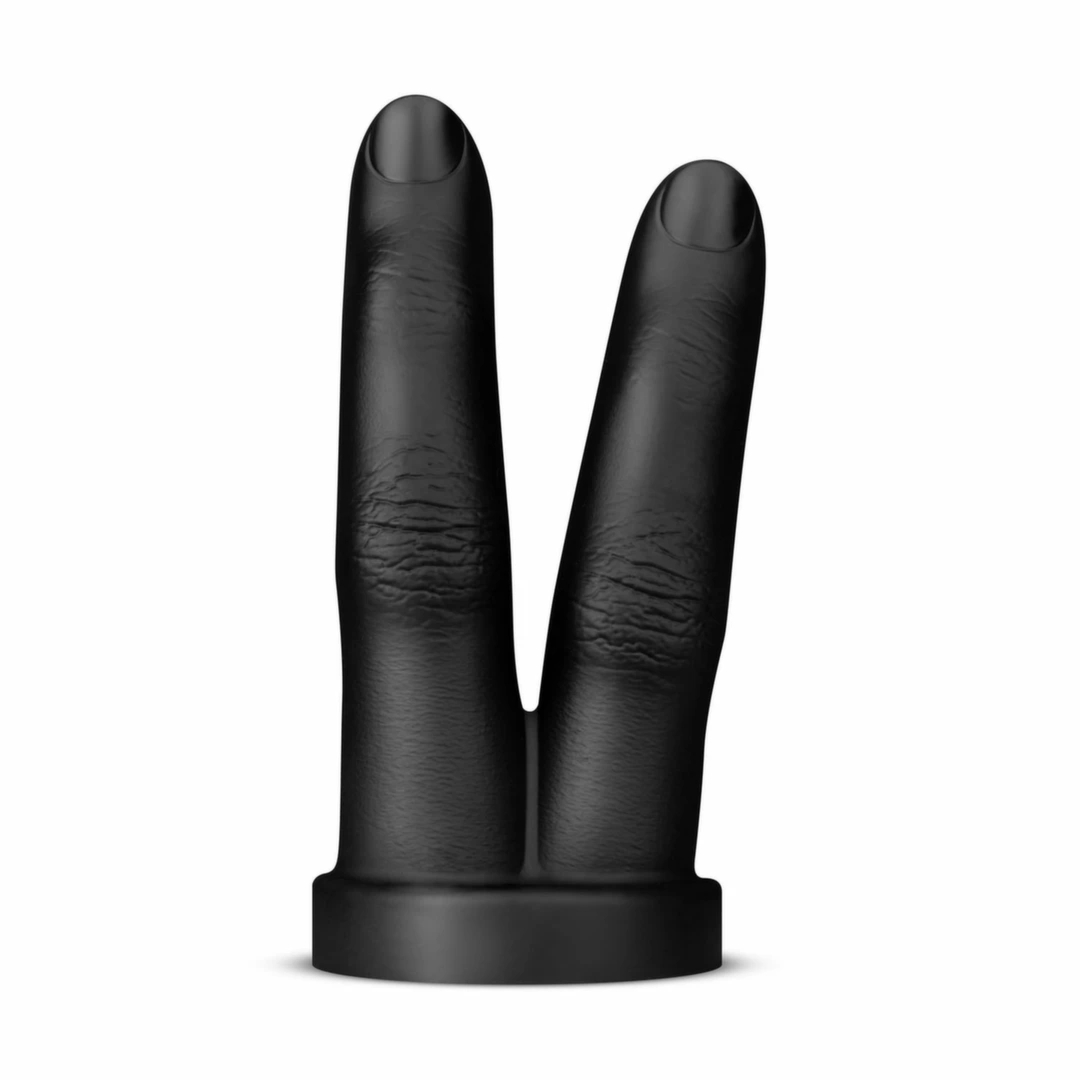BUTTR Victory Double Finger – anatomiczna baza silikonowa, podwójny kształt, czarny