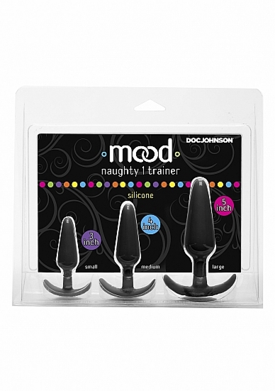 Zestaw Zatyczek Analnych- Czarne 1470-50-CD - Naughty 1 Trainer Set - Black