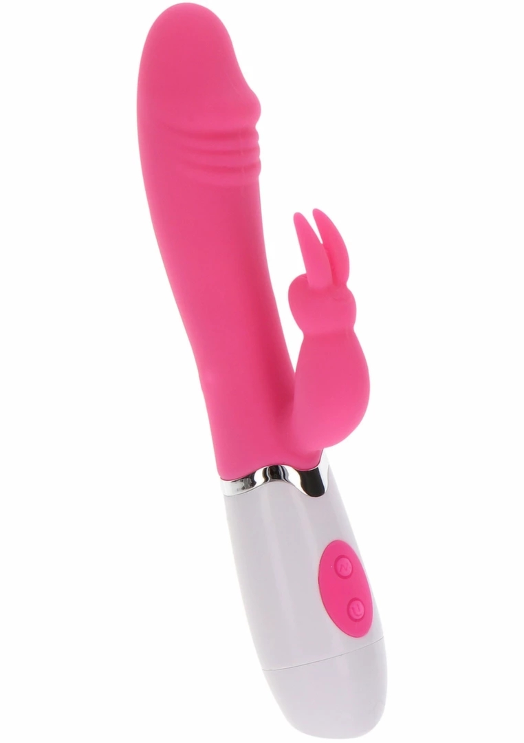 ToyJoy Funky Rabbit silikonowy masażer, 4 tryby wibracji, anatomiczny, fioletowy