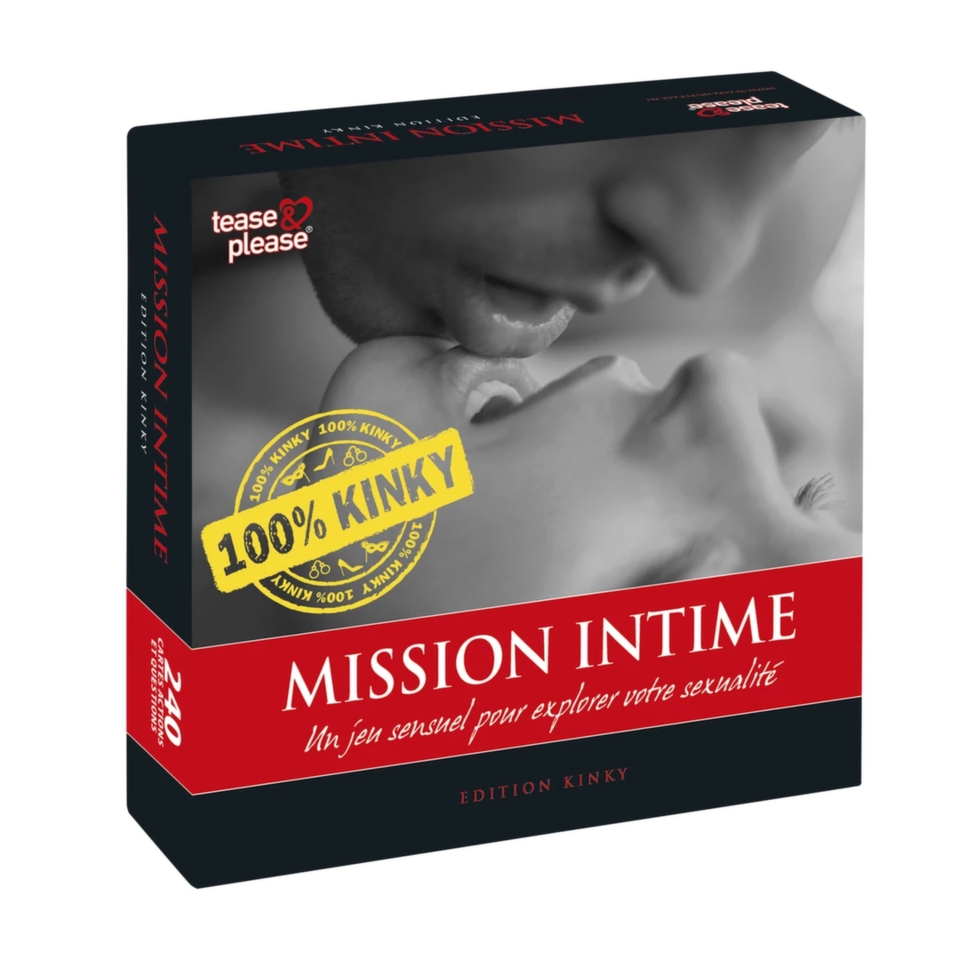 Tease & Please Mission Intime 100% Kinky – Gra planszowa dla par, 240 kart, 3 poziomy, FR