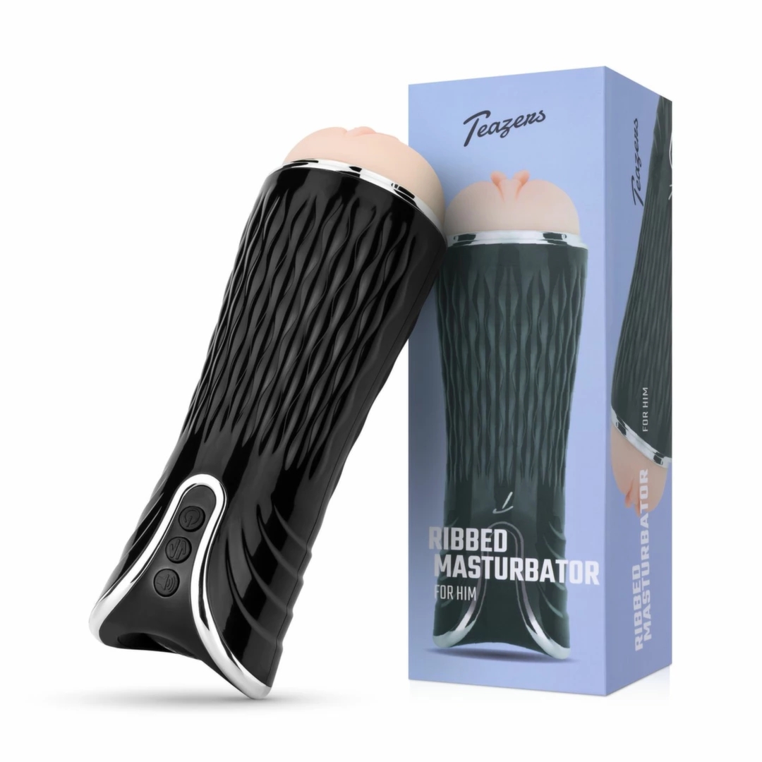 Teazers Electric Voice System – automatyczna maszyna intymna, 12 trybów, żebrowana tekstura, dźwięk