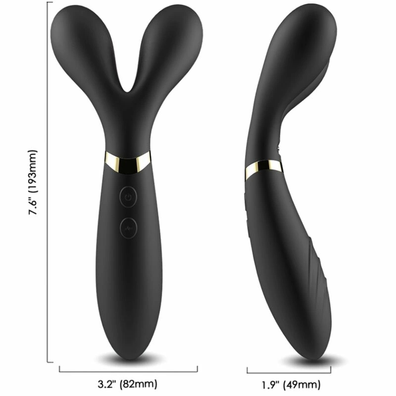ARMONY Y-Wand masażer z podwójną głowicą, czarny, 18 trybów, wodoodporny, USB