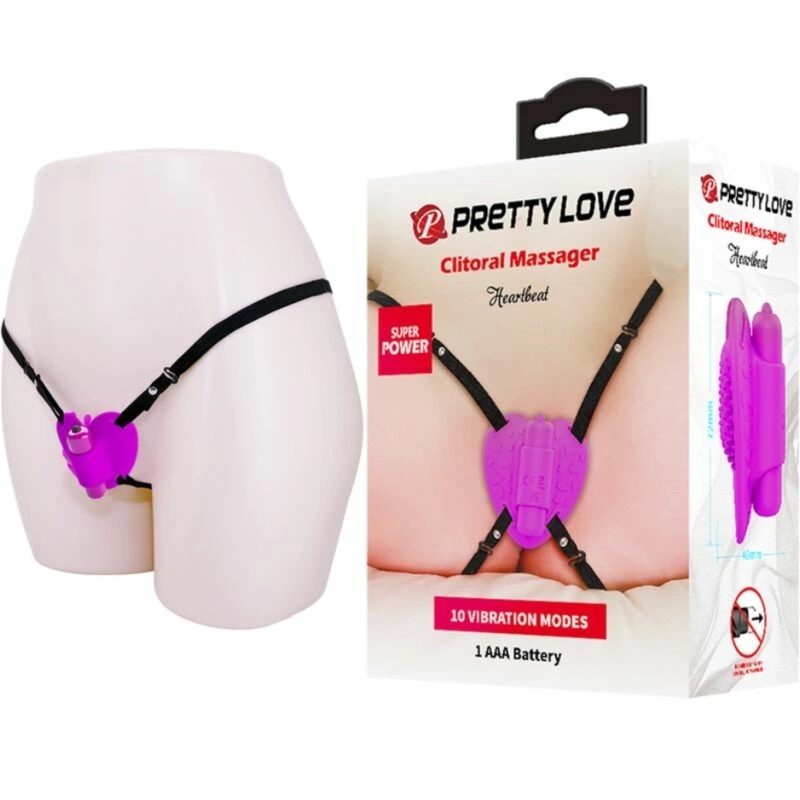 Pretty Love Heartbeat – Masażer punktowy, 10 trybów, silikon, fioletowy, kompaktowy