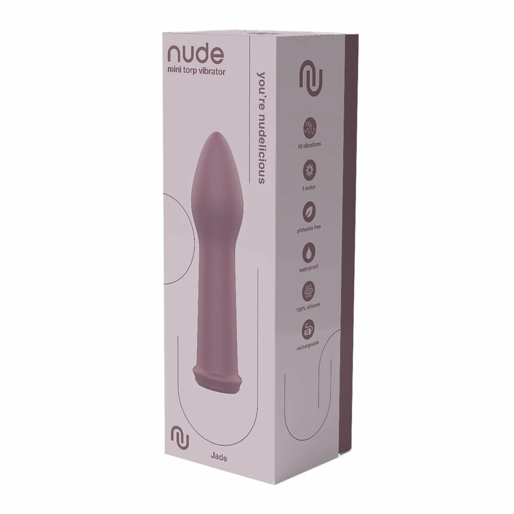 NUDE Jade Mini Torp Vibrator zielony, silikon medyczny, 10 trybów, wodoodporny IPX6, USB