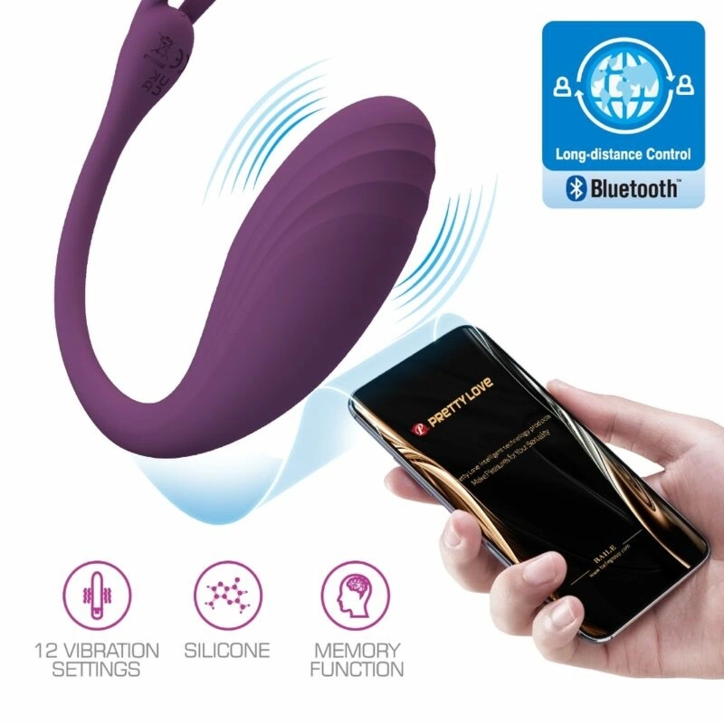 Pretty Love Catalina Wibrator Fioletowy USB 12 Trybow Sterowanie Aplikacją i Pilotem