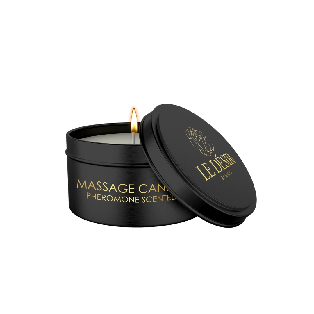 Le Desir – Świeca do masażu z feromonami, aromatyczna i relaksująca, 80g