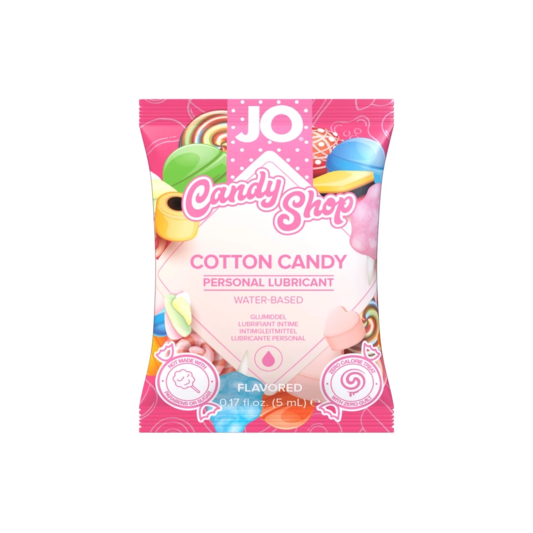 System JO Candy Shop Cotton Candy – żel nawilżający, saszetka 5 ml, aromat waty cukrowej