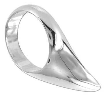 Metal Hard pierścień anatomiczny stalowy 50 mm, hipoalergiczny, polerowana stal