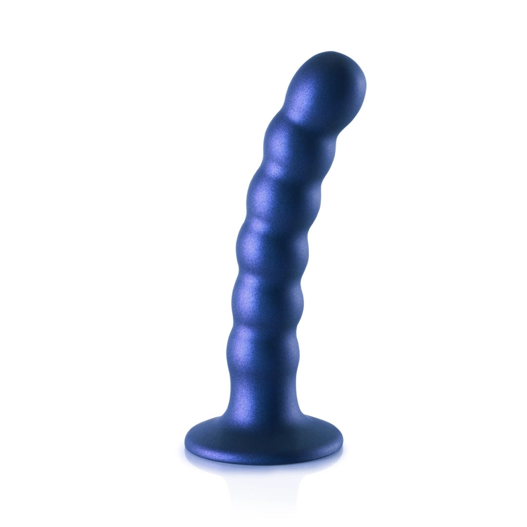 Ouch! Silikonowy Model z Koralikami, Przyssawka, Metaliczny, 13 cm, Segmentowy