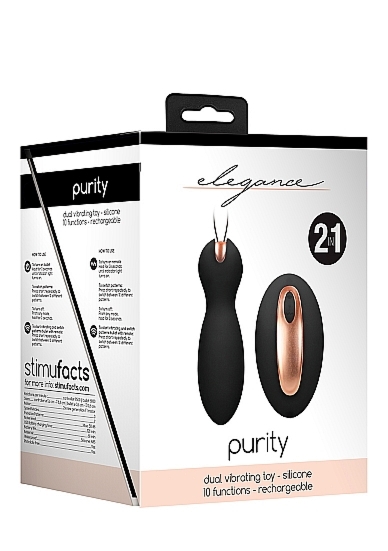 Jajeczko wibrujące KULKI DO MIĘŚNI KEGLA Purity - Dual Vibrating Toy - Purity - Black
