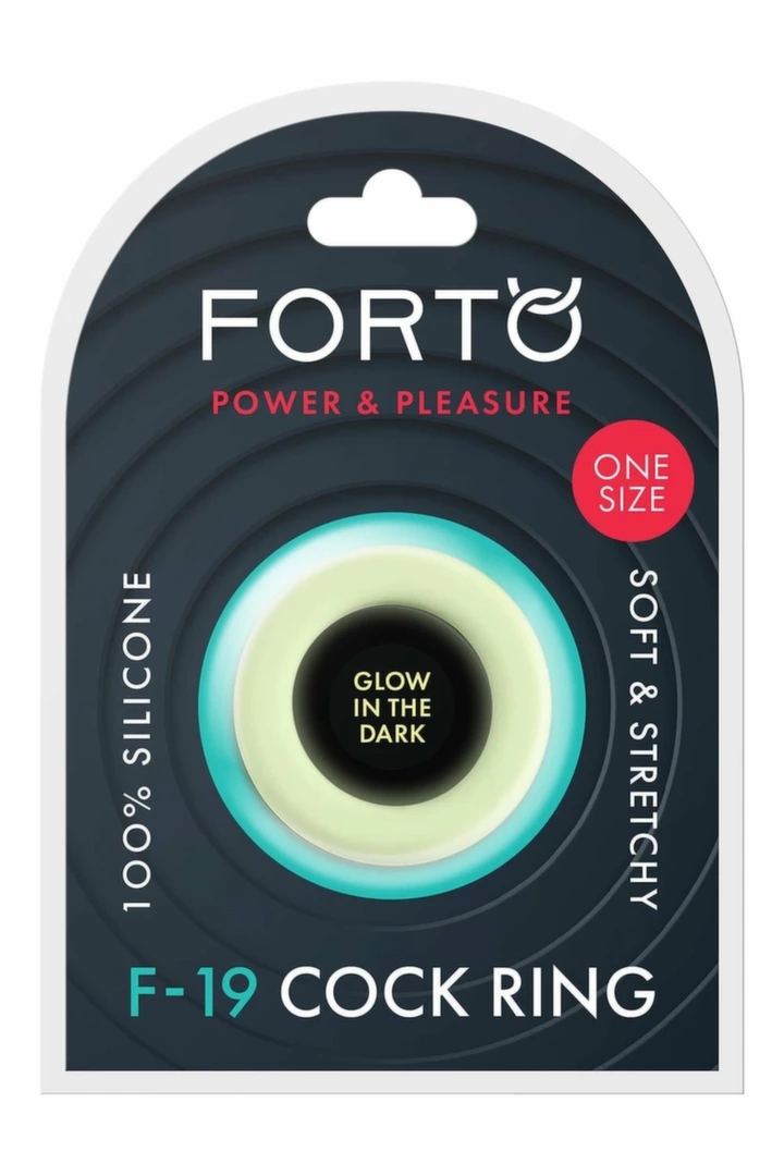 FORTO F-19 2 Tone C-Ring silikonowy czarny z efektem świecenia, dwukolorowy, elastyczny