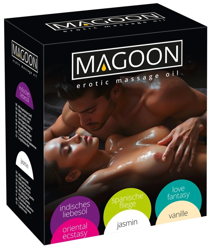 Magoon Zestaw Olejków do Masażu 6x50ml – Wanilia, Jaśmin, Orientalne Aromaty