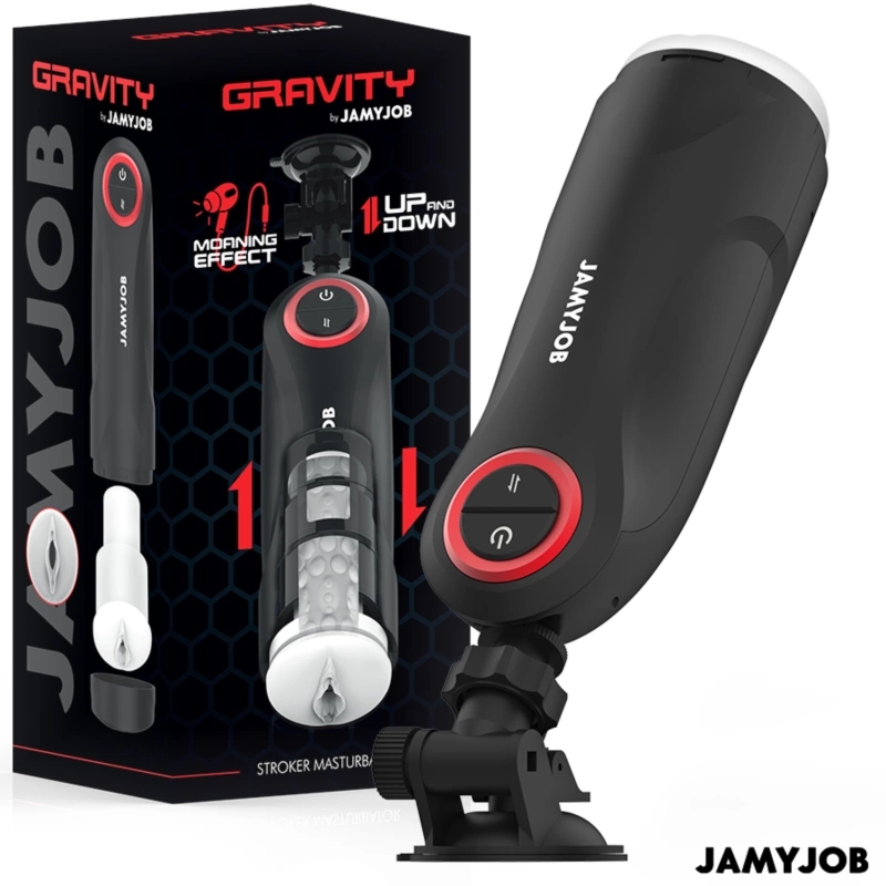 Jamyjob Gravity automatyczna maszyna intymna 5 trybów pracy, czarna, silikon medyczny