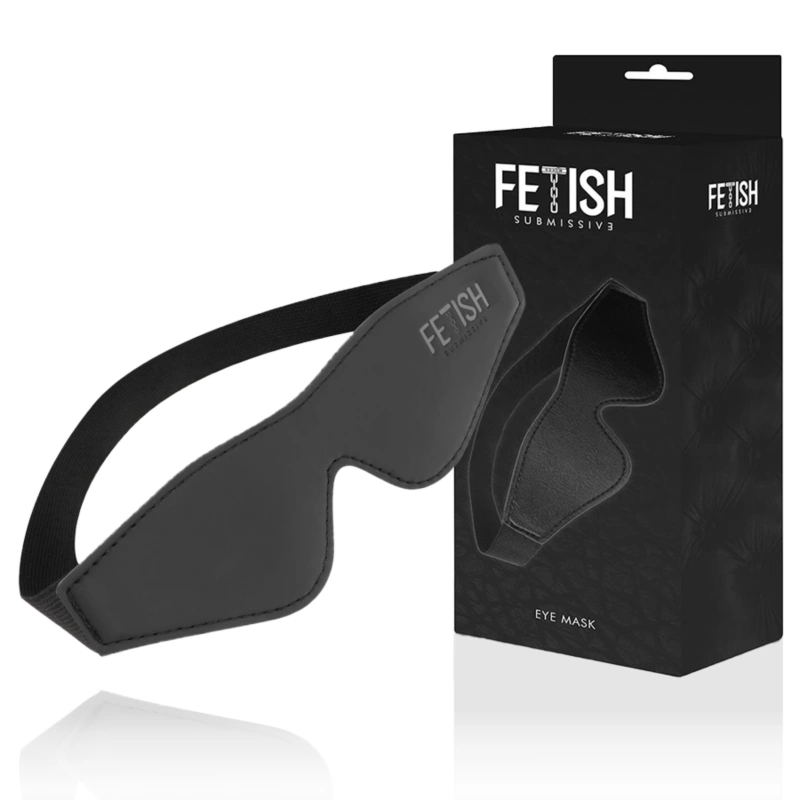 Fetish Submissive Maska z wegańskiej skóry z neoprenową podszewką, regulowana, uniwersalna