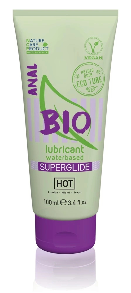 HOT Bio Wodny żel intymny analny 100ml – organiczny, wegański, ekologiczne opakowanie
