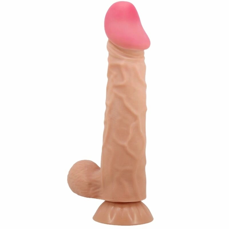 Pretty Love Sliding Skin 24 cm model z przyssawką, elastyczny TPR, anatomiczna tekstura