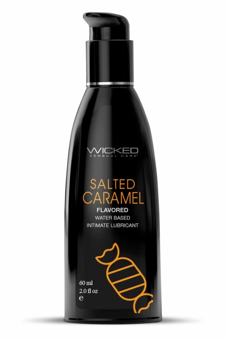 Wicked Aqua Salted Caramel 60ml lubrykant wodny o smaku słonego karmelu, ekstrakt z oliwki