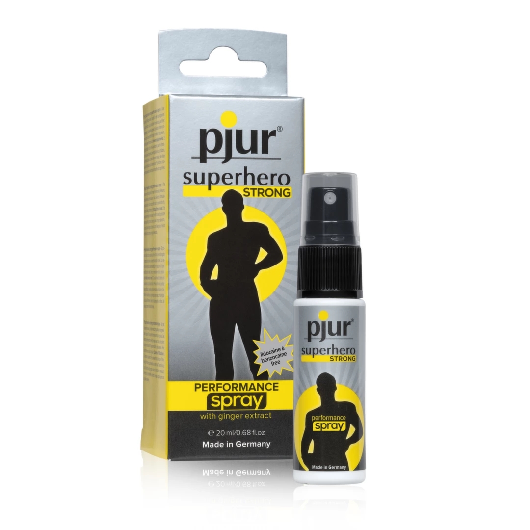 Pjur Superhero Strong Performance Spray z imbirem 20 ml – wydłużona formuła, dla mężczyzn