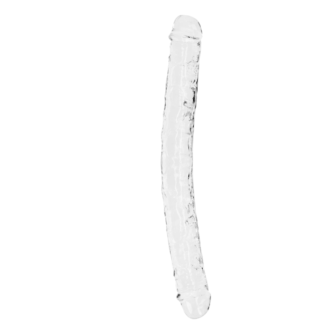 RealRock Crystal Clear – innowacyjny podwójny model intymny 34 cm, transparentny