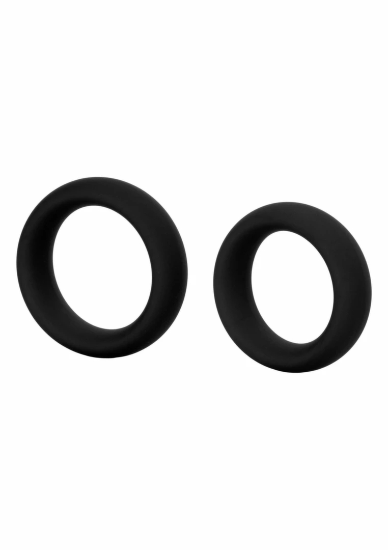 COLT Silicone Super Rings – zestaw 2 elastycznych pierścieni silikonowych, czarne, uniwersalne