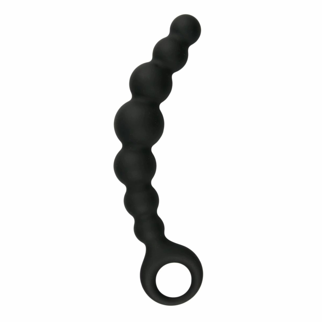 Sinner Gear Korek silikonowy z koralikami – Anatomiczny model, czarny, 14 cm