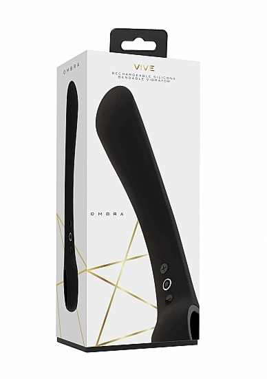 Wibrator Ombra WYGINANA GŁÓWKA - Ombra - Bendable Vibrator - Black