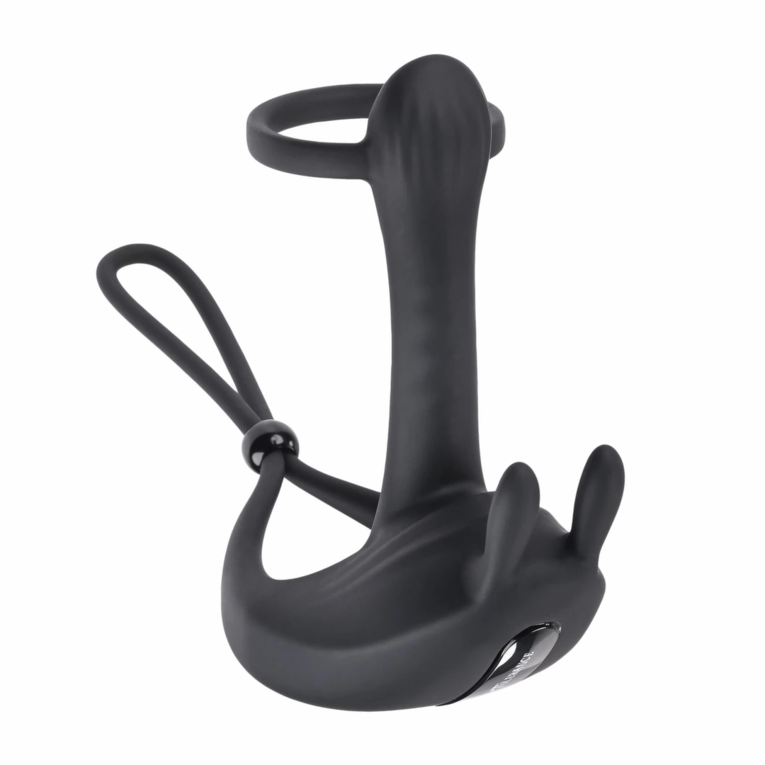 Evolved Novelties Saddle Up Black – pierścień wibrujący z 7 trybami i wypustkami, elastyczny