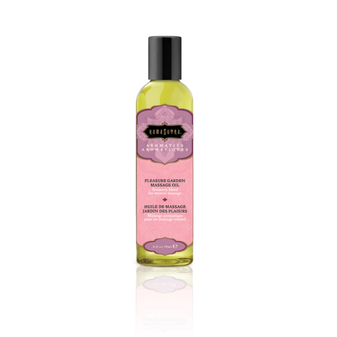 Kama Sutra Aromatic Massage Oil Pleasure Garden 59 ml – olejek do masażu, róża, jaśmin, drzewo sandałowe