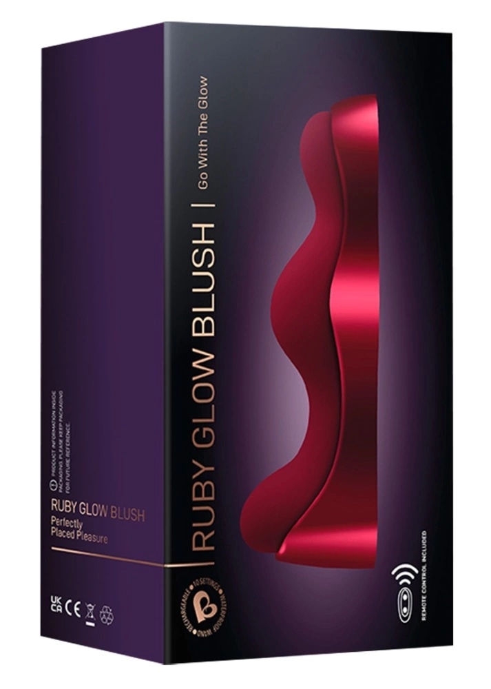 Rocks-Off Ruby Glow Blush 2.0 – masażer wielofunkcyjny z pilotem, 20 trybów, różowy