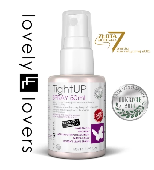 Lovely Lovers TightUP Spray 50ml – Anatomiczny płyn ujędrniający, wodna formuła, atomizer