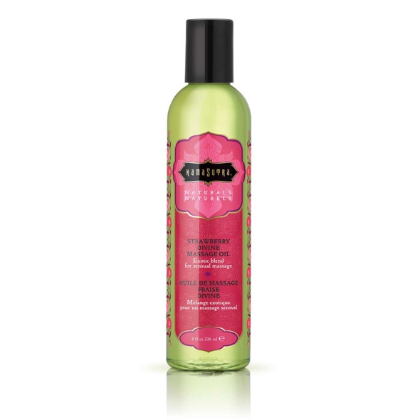 SexShop - Lekki Olejek do masażu i nawilżania - Kama Sutra Naturals Massage Oil Truskawka - 236gram