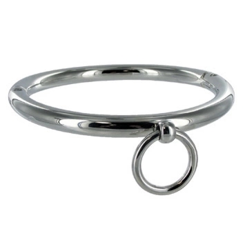 Metal Hard naszyjnik stalowy z pierścieniem O-Ring 18 cm – chromowany model z kluczem imbusowym