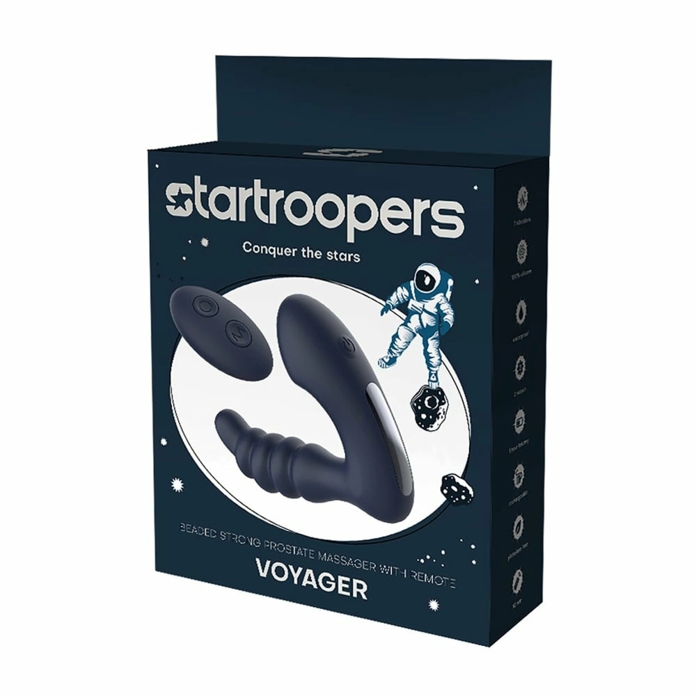 STARTROOPERS Voyager – masażer prostaty z pilotem, 7 trybów, segmentowa konstrukcja, IPX6
