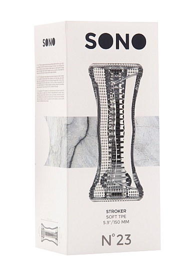 MASTURBATOR prążkowane wypełnienie No.23 - No.23 - Stroker - Translucent