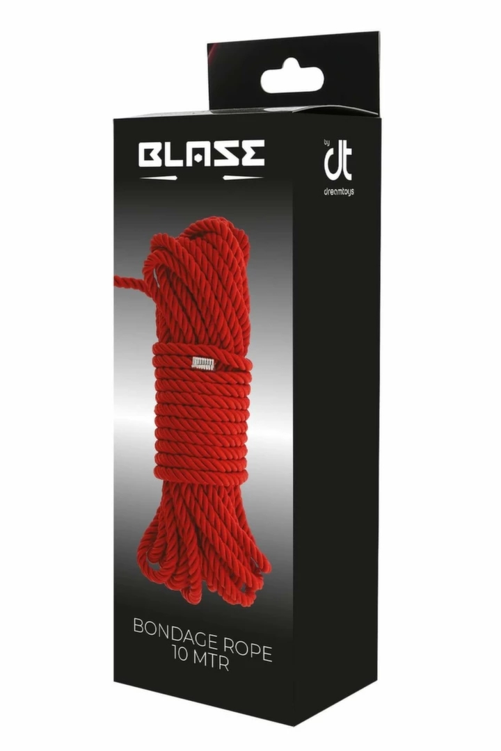 Blaze Deluxe lina do wiązań 10m czerwona, miękka syntetyczna, metalowe końcówki
